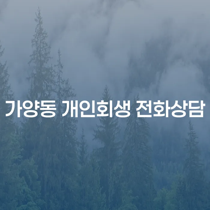 가양동 개인회생 전화상담