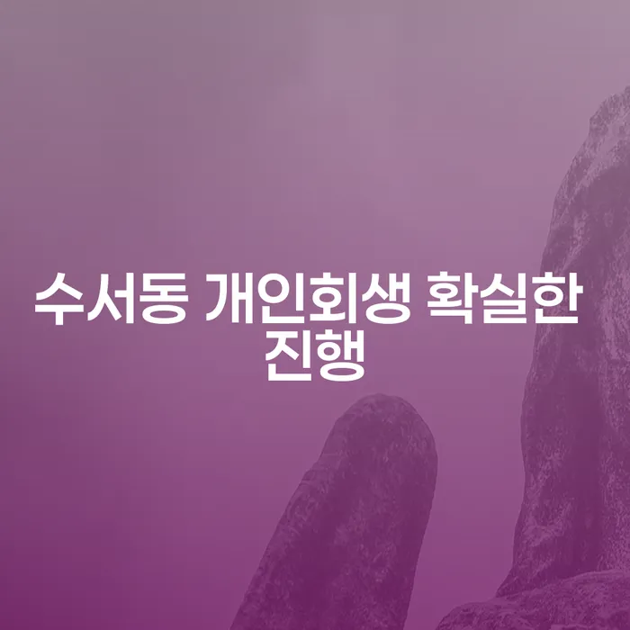 수서동 개인회생 확실한 진행