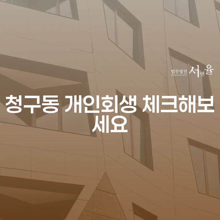 청구동 개인회생 체크해보세요