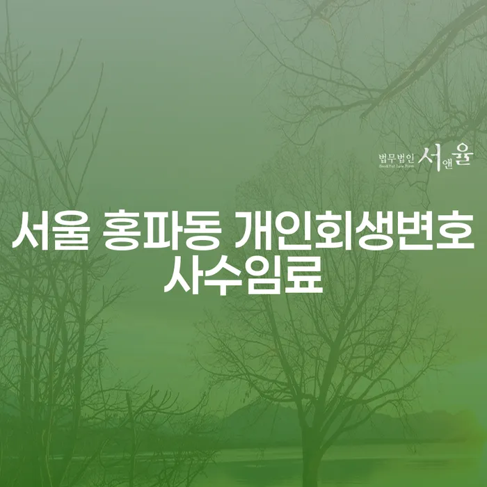 서울 홍파동 개인회생변호사수임료: 투자실패 2000만원 개인회생 해결 방법은?